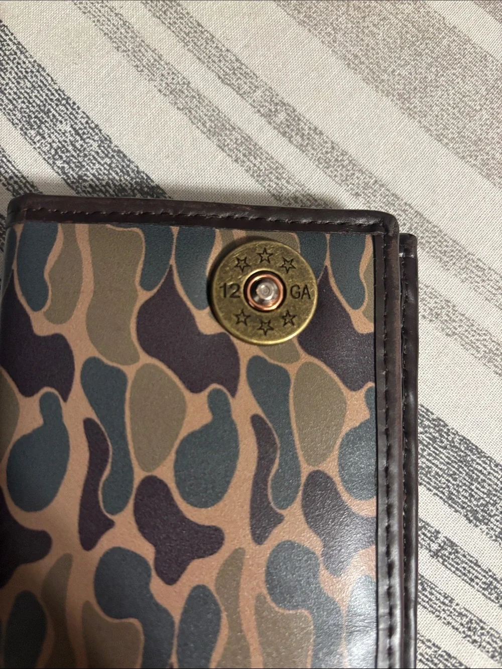 Zep-Pro leather Camouflage Wallet with Brass Snap